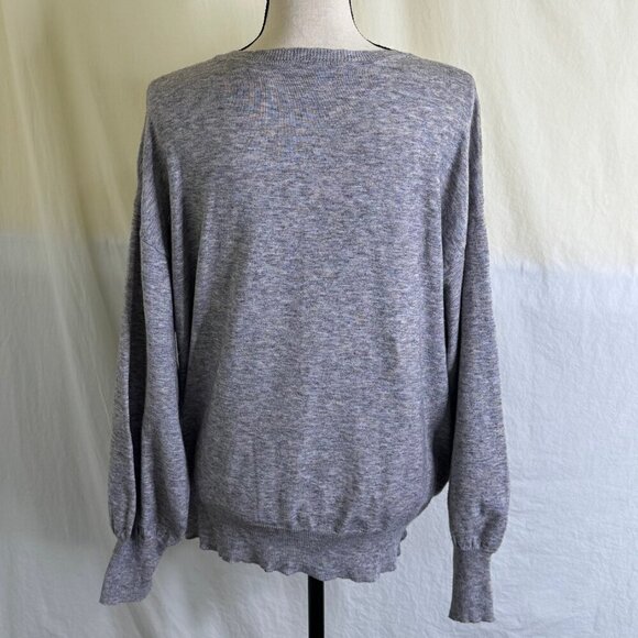 Ella Moss Women's Puff Sleeve Lightweight Gray Sweater Juniors Size XXL * - Picture 4 of 9